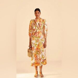 Farm Rio Leopard Forest Sand Dress